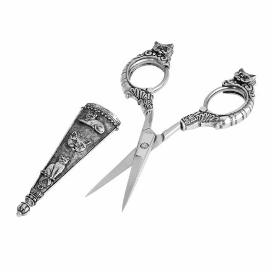 Classic Cat Scissors With Sheath