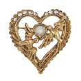 Load image into Gallery viewer, Crystal Heart Love Birds Pin
