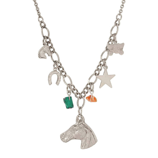 Frontier Multi Charm Pendant Necklace 16" + 3" Extension
