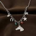 Load image into Gallery viewer, Frontier Multi Charm Pendant Necklace 16" + 3" Extension
