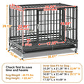 Load image into Gallery viewer, Heavy-duty 37" stackable dog crate with double doors, metal construction, and rolling wheels for easy mobility.
