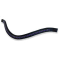 Load image into Gallery viewer, Ultraviolet Browband by Southlake Paws, featuring a sleek black design with colorful bead accents.
