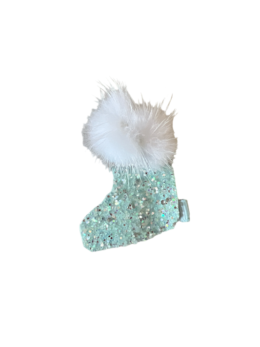 Beaded Caviar Stocking Barrettes- Dog Barrette