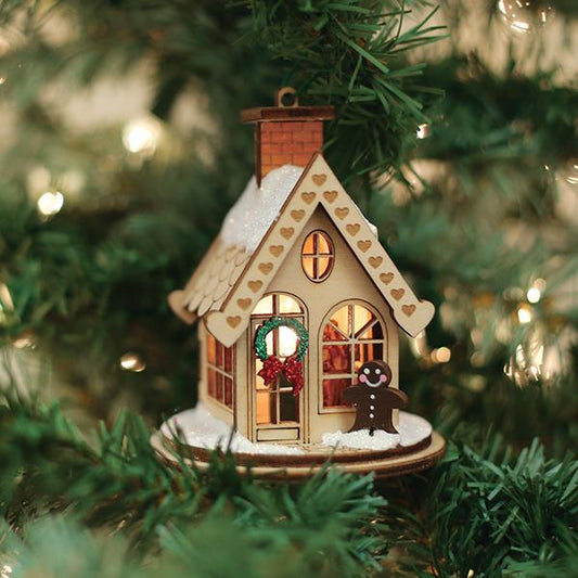 Gingerbread Cottage Ornament - Southlake Paws