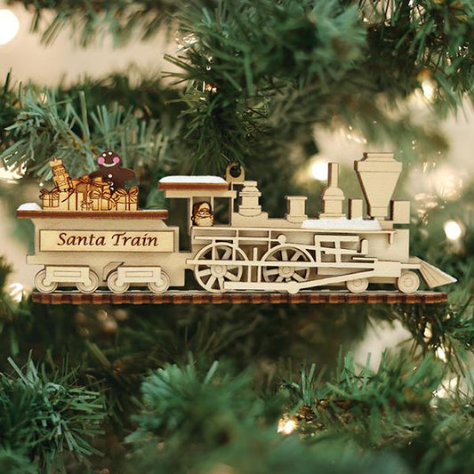 Santa Train Ornament - Southlake Paws