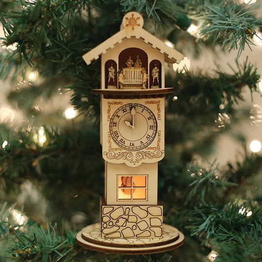 Ginger Clock Tower Ornament - Southlake Paws