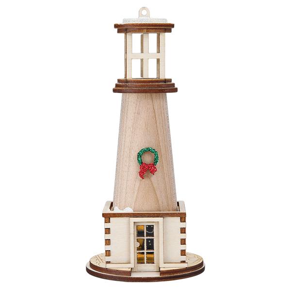 Holiday Lighthouse Ornament - Southlake Paws