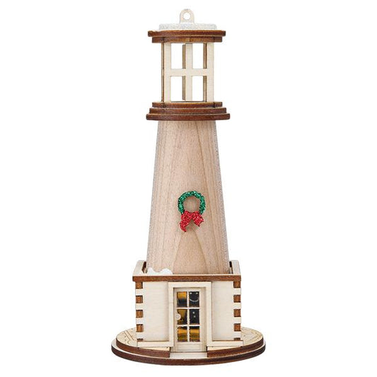 Holiday Lighthouse Ornament - Southlake Paws