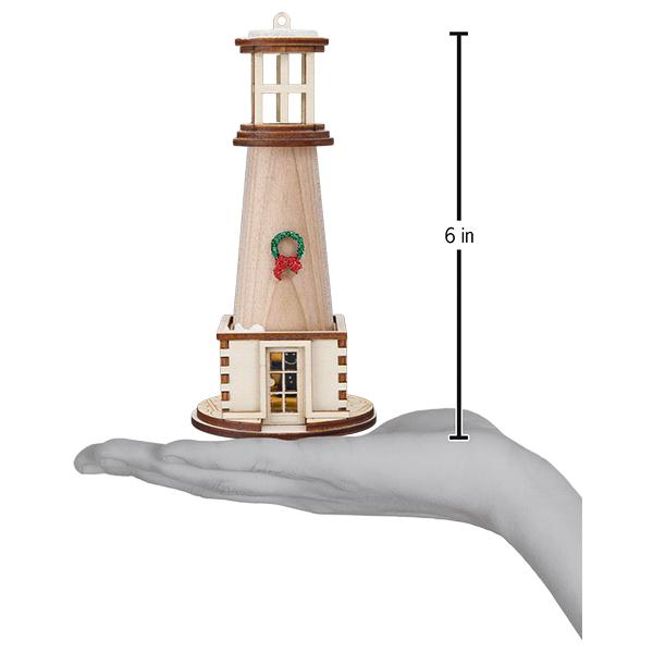 Holiday Lighthouse Ornament - Southlake Paws