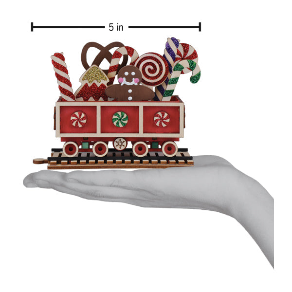 Candy Cane Train Car Ornament - Southlake Paws