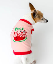 Parisian Pet 'One in a Melon' Dog Shirt – Fun Summer Pet T-Shirt for Dogs & Cats, Pink