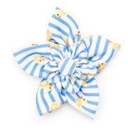 Light Blue/White Stripe Rubber Duck Flower