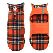 Orange/Navy Plaid Fargo Fleece Jacket