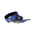 Load image into Gallery viewer, Stunning Multi-Color Blue/Silver/Gold Snake, Classic Collar & Leash Set With Silver Hardware
