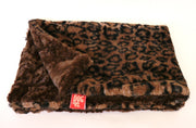 Blanket, Dark Brown Leopard 