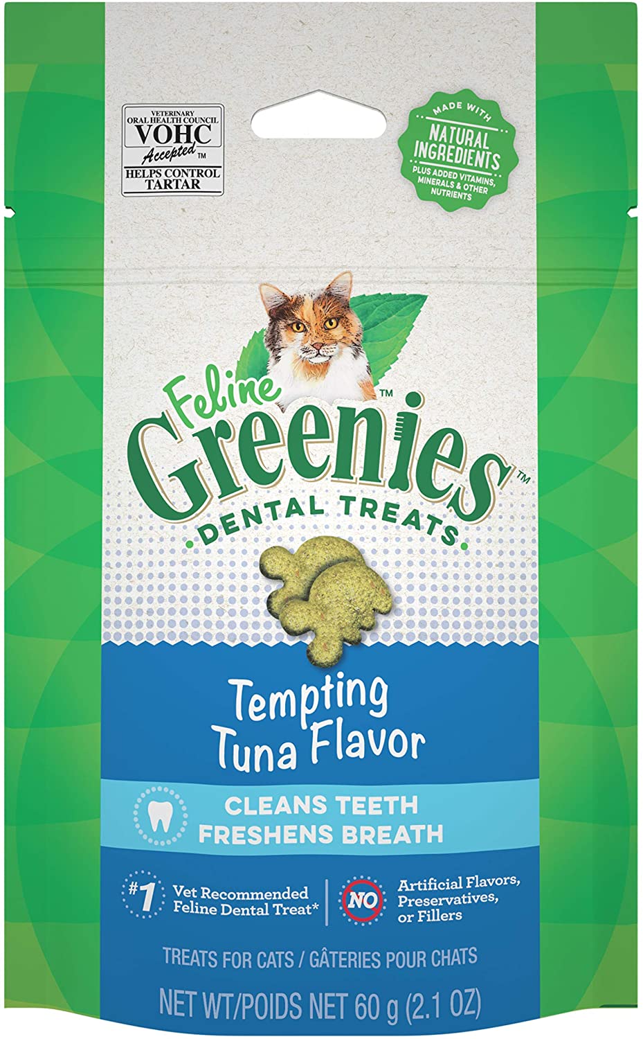 Greenies FELINE GREENIES Tempting Tuna Flavored Dental Treats 