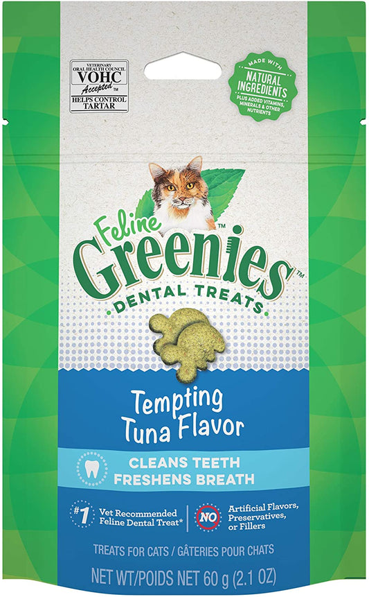 Greenies FELINE GREENIES Tempting Tuna Flavored Dental Treats 