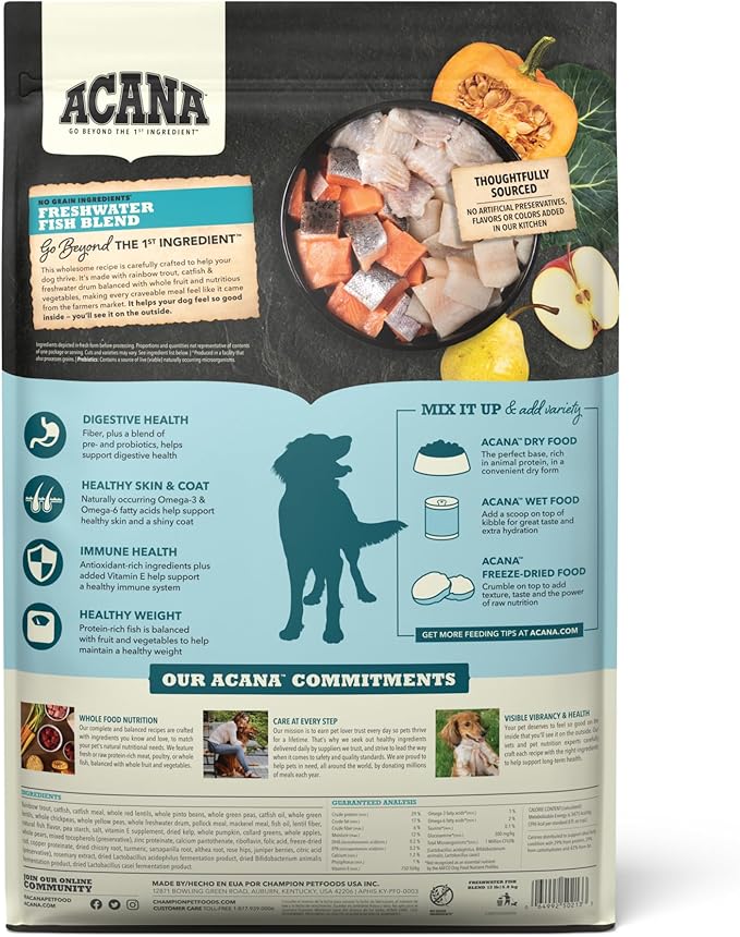 Acana Adult Grain Free Freshwater Fish Dog Food 