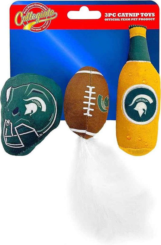Michigan State 3 Pc Cat Nip Toy Set