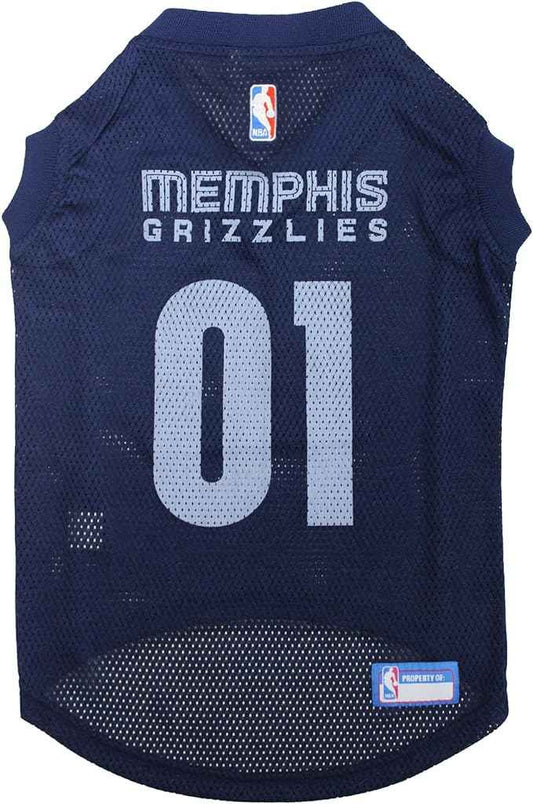 NBA Memphis Grizzlies Basketball Mesh Dog Jersey