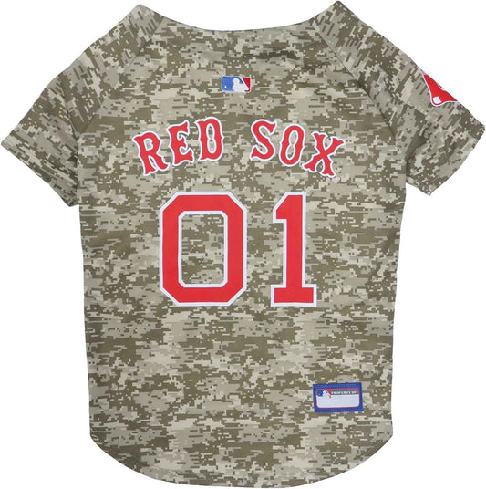 MLB Boston Red Sox Camo Mesh Dog Jersey
