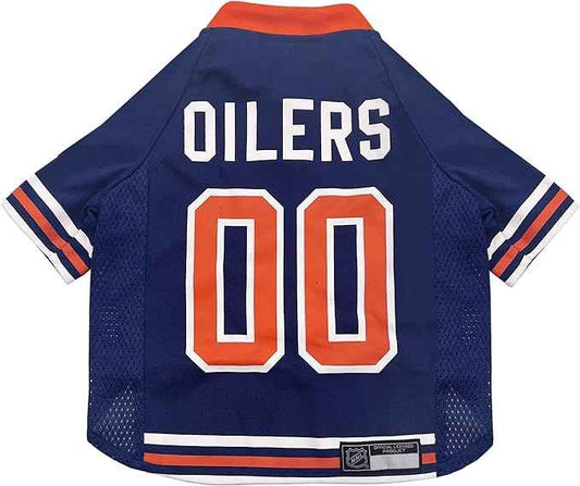 NHL Edmonton Oilers Blue Mesh Dog Jersey