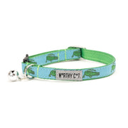Blue Alligators Cat Collar