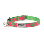 Pink Alligators Cat Collar