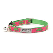 Pink Alligators Cat Collar