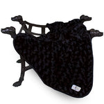 Rosebud Dog Blanket Black
