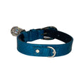 Load image into Gallery viewer, Dark Turquoise XS Snake 7”-14” Collar/Custom Silver Italian Hardware & Swarovski Crystal Charm
