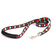 Red Argyle Dog Leash