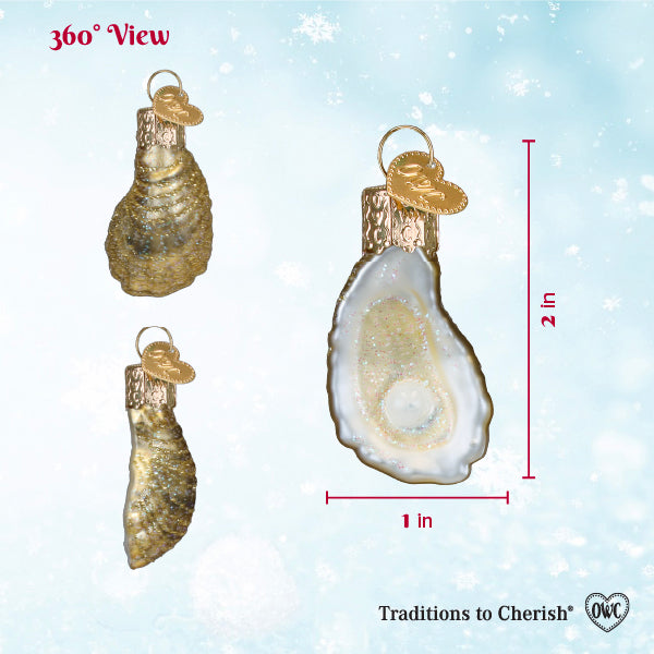 Mini Oyster With Pearl Ornament - Southlake Paws