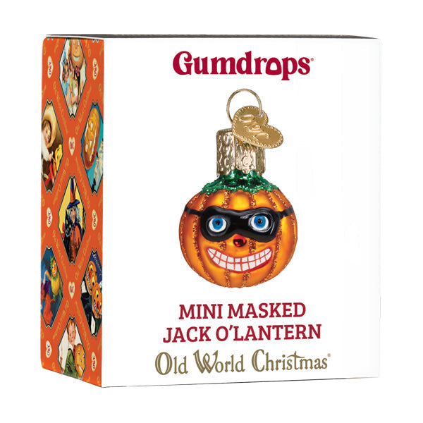 Mini Masked Jack O'lantern Ornament - Southlake Paws