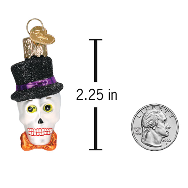 Mini Top Hat Skeleton Ornament - Southlake Paws