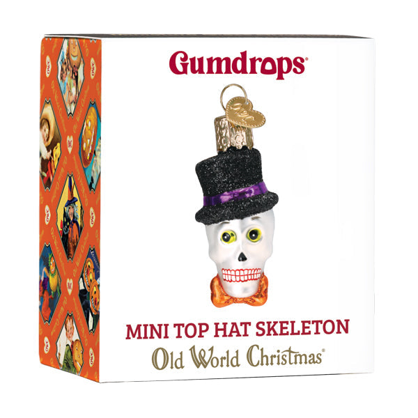 Mini Top Hat Skeleton Ornament - Southlake Paws