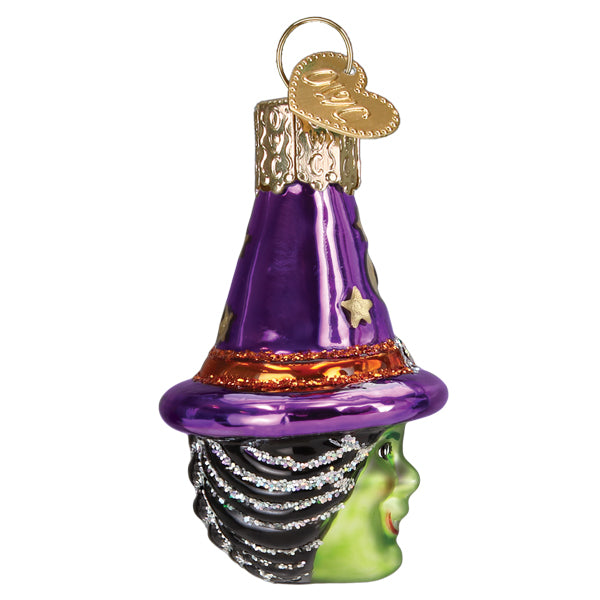 Mini Witch Head Ornament - Southlake Paws