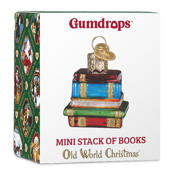 Mini Stack Of Books Ornament - Southlake Paws