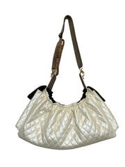 Gigi Sling - Ivory Quilted w/ Snake Trim