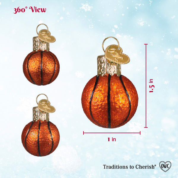 Mini Basketball Ornament - Southlake Paws