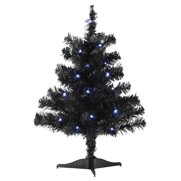 18" Mini Black Tree Pre-lit - Southlake Paws