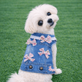 Load image into Gallery viewer, Blue Vest with Pink or Blue Mini Bows
