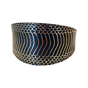 Gold & Black Snake 3 Wide Style Gatsby Collar