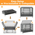 Load image into Gallery viewer, 37" Stackable Heavy Duty Dog Crate by Southlake Paws, featuring easy setup, collapsible design, and pre-installed components.
