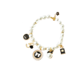 Load image into Gallery viewer, Pearls and Bow Charm Dog Necklace
