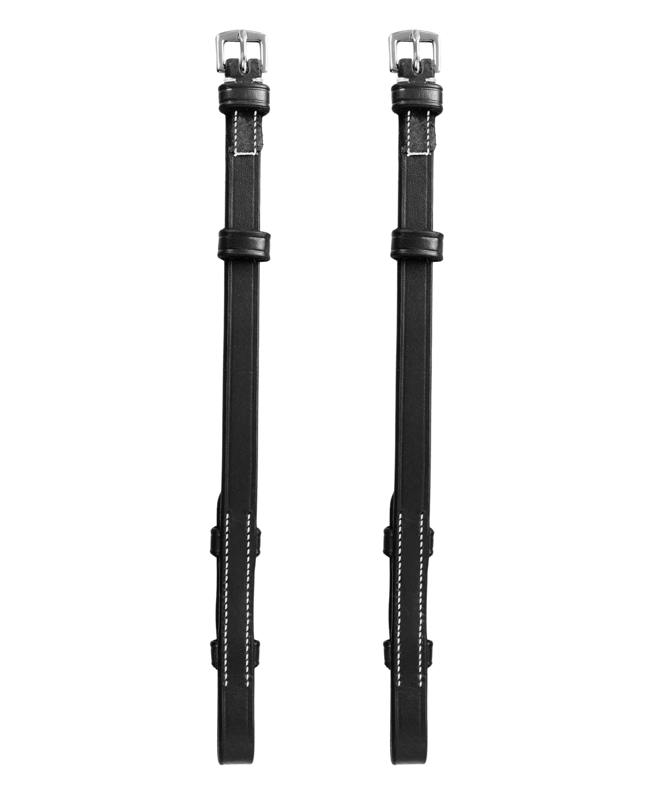 ExionPro Bridle Cheek Pieces With Hook Fastening - White Stitching - Southlake Paws