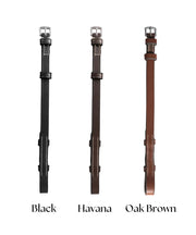 ExionPro Bridle Cheek Pieces With Hook Fastening - White Stitching