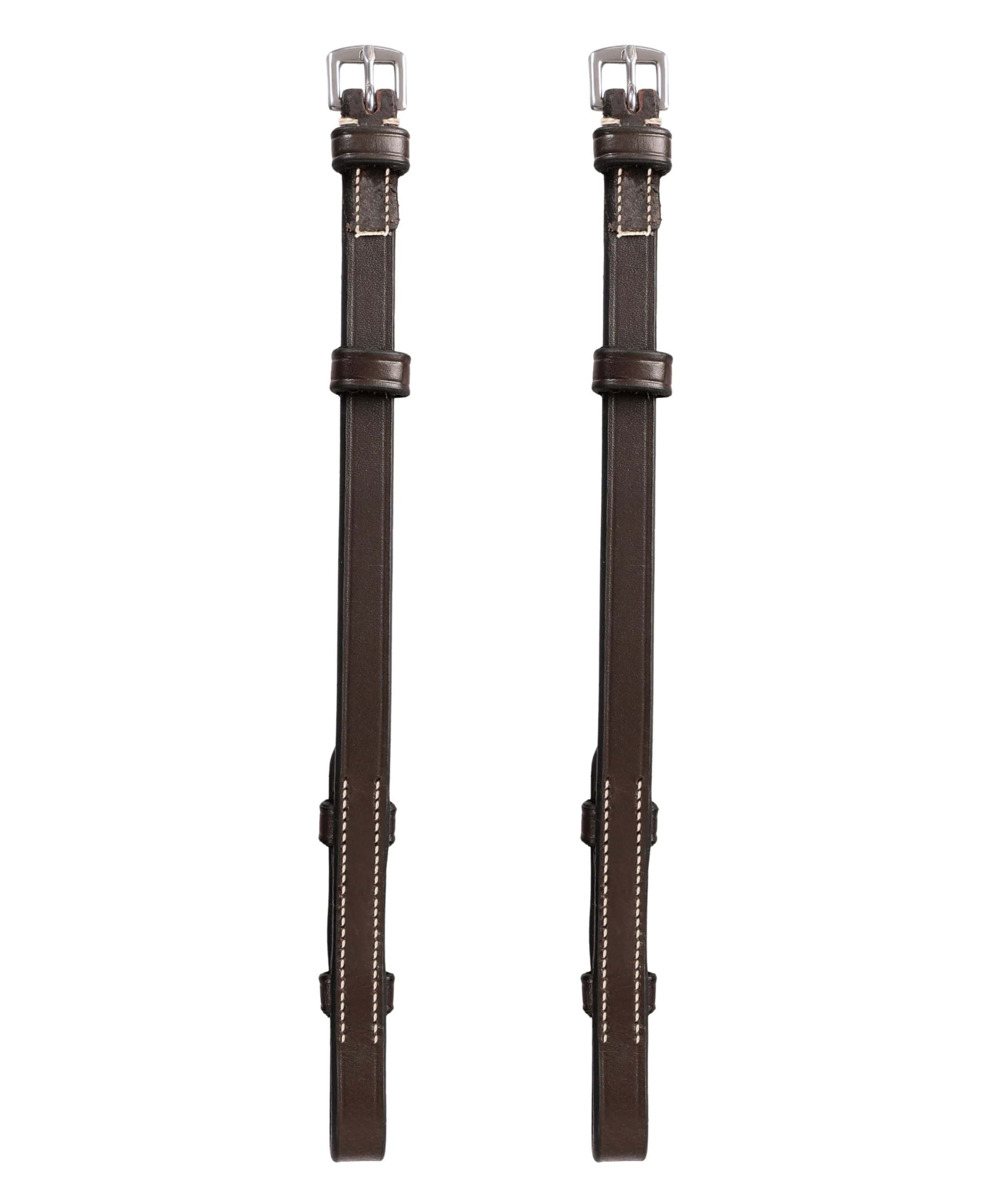 ExionPro Bridle Cheek Pieces With Hook Fastening - White Stitching - Southlake Paws
