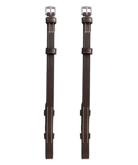 ExionPro Bridle Cheek Pieces With Hook Fastening - White Stitching - Southlake Paws