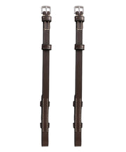 ExionPro Bridle Cheek Pieces With Hook Fastening - White Stitching